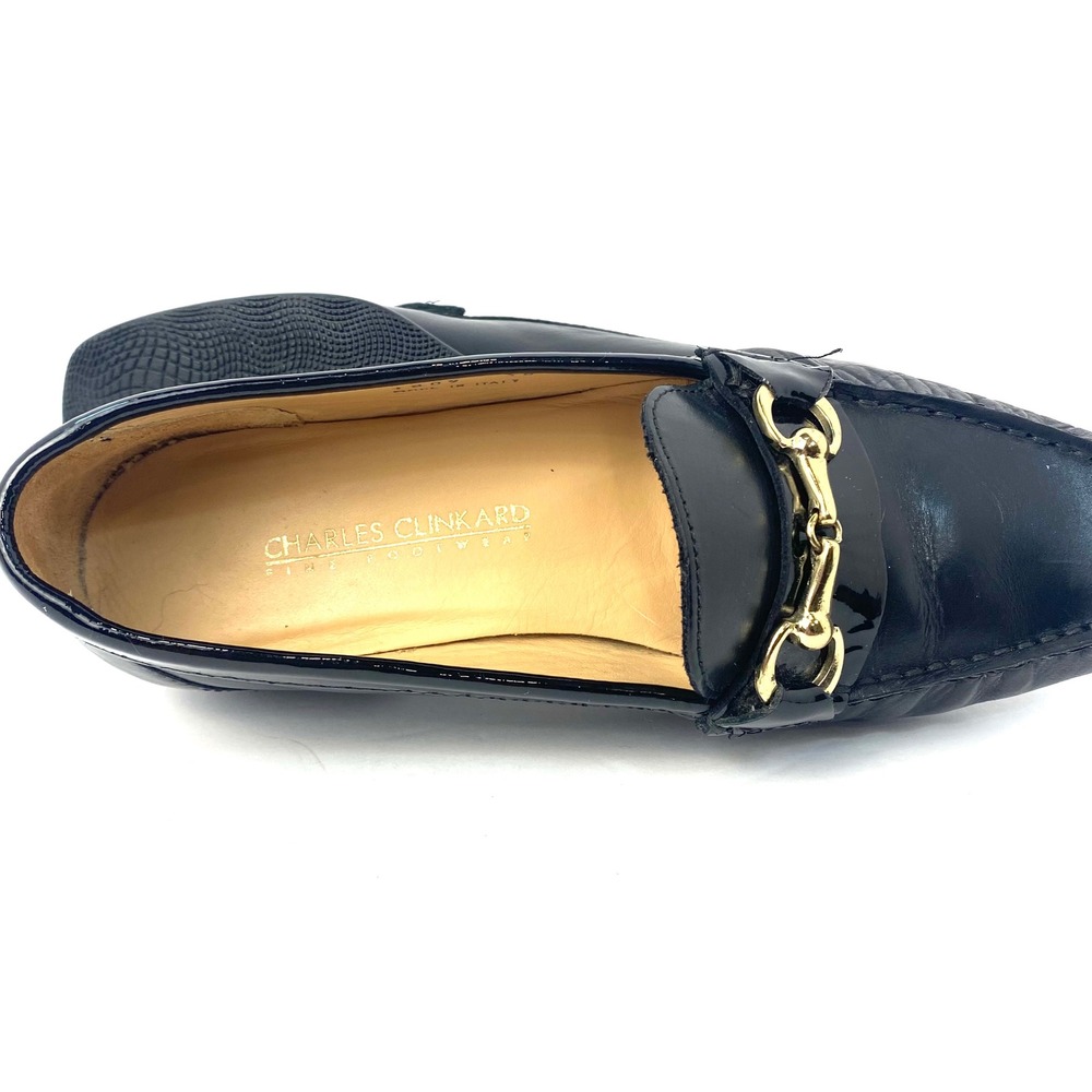 Charles Clinkard Black Leather Horsebit Loafers Made in Italy Size 36 EU - Picture 6 of 7